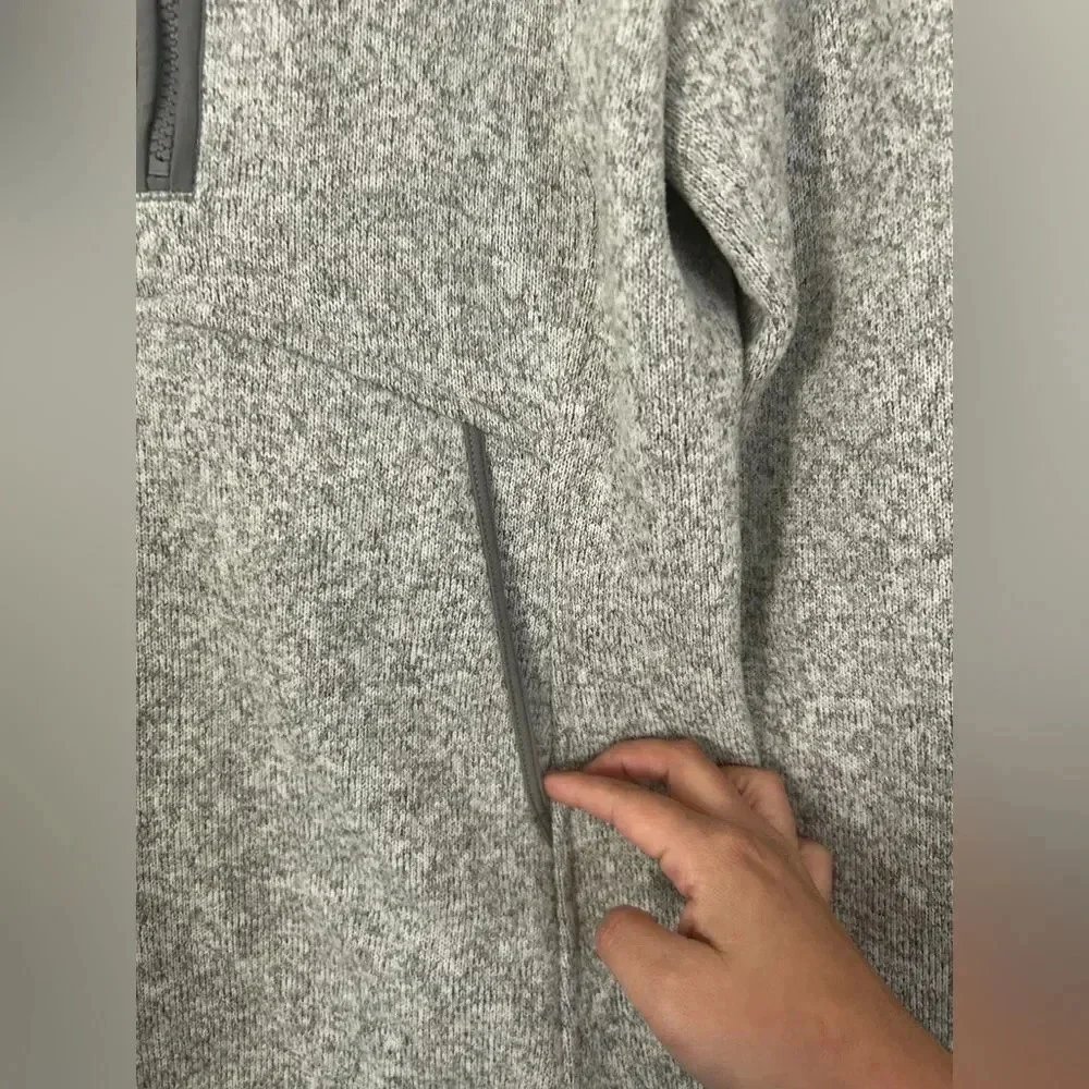 Lululemon Fleece and Thank You Hooded Knit 1/4 Zip Pullover size 6 athleisure